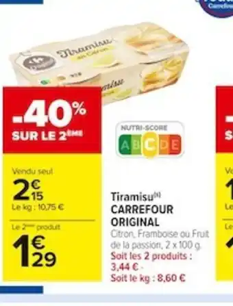 Carrefour Market Tiramisu Carrefour Original offre