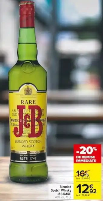 Carrefour Market Blended Scotch Whisky J&B Rare offre
