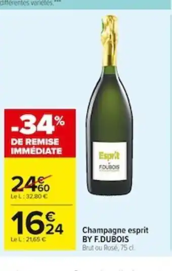 Carrefour Market Champagne Esprit By F Dubois offre