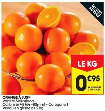 Leader Price Orange à Jus offre