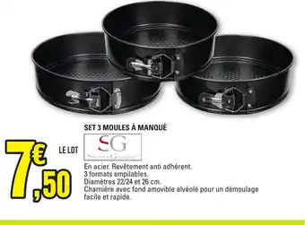E.Leclerc Set 3 Moules à manqué offre