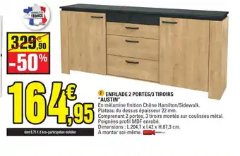 E.Leclerc Enfilade 2 Portes/3 Tiroirs Austin offre