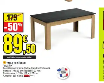 E.Leclerc Table de Sejour Austin offre