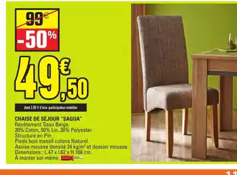E.Leclerc Chaise de Sejour Sagua offre