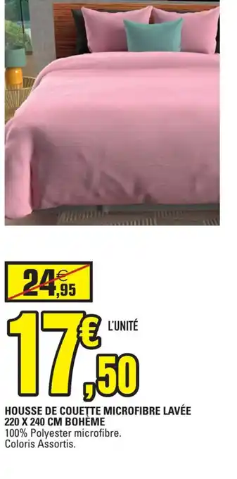 E.Leclerc Housse de Couette Microfibre Lavée offre