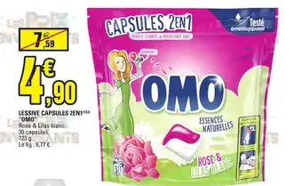E.Leclerc Lessive Capsules 2en1 Omo offre