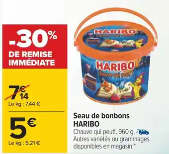 Carrefour Haribo seau de bonbons offre