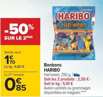 Carrefour Haribo bonbons offre