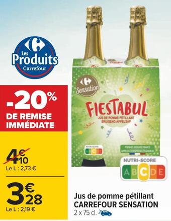 Carrefour Carrefour sensation jus de pomme pétillant offre