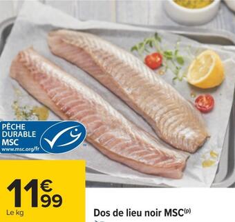Carrefour Dos de lieu noir msc offre