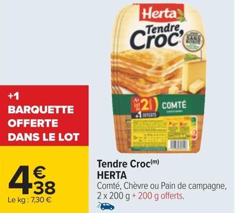 Carrefour Herta tendre croc offre