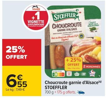Carrefour Stoeffler choucroute garnie d'alsace offre
