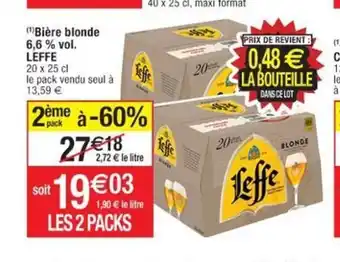 Bière Blonde 6,6%vol Leffe
