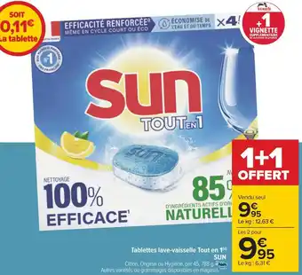 Carrefour Sun tablettes lave-vaisselle offre