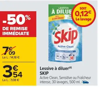 Carrefour Skip lessive à diluer offre