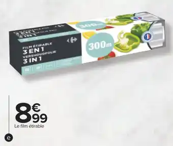 Carrefour Film étirable 3 en 1 offre