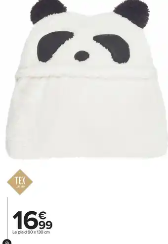 Carrefour Tex home plaid ''poncho'' offre