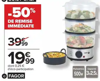 Carrefour Fagor cuiseur vapeur offre