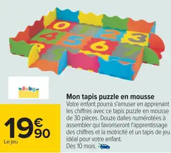 Carrefour Mon tapis puzzle en mousse offre