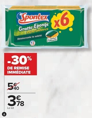 Carrefour Spontex gratte-éponge offre