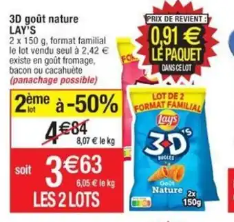 Cora x Carrefour 3D Gout Nature Lay's offre