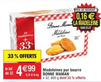 Cora x Carrefour Madeleines Pur Beurre Bonne Maman offre