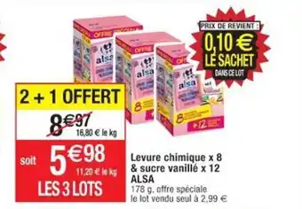 Cora x Carrefour Levure Chimique x8 & Sucre Vanille x12 Alsa offre