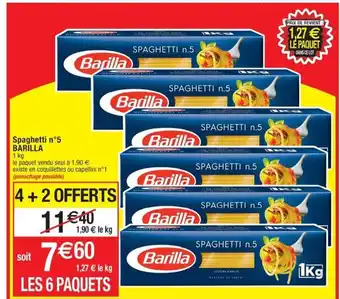 Cora x Carrefour Spaghetti N°5 Barilla offre
