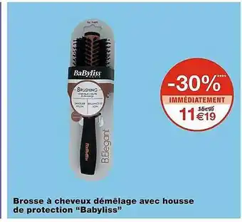 Brosse à cheveux démêlage avec housse de protection