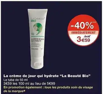 Monoprix La crème de jour qui hydrate offre