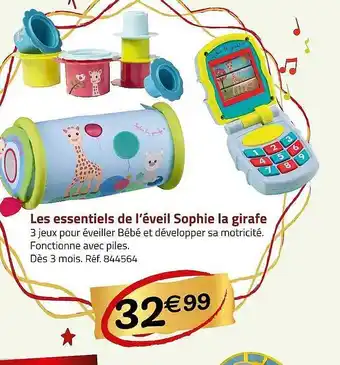 Les essentiels de l'éveil sophie la girafe