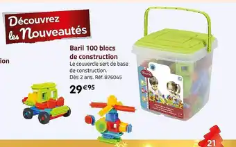 Baril 100 blocs de construction bloomy