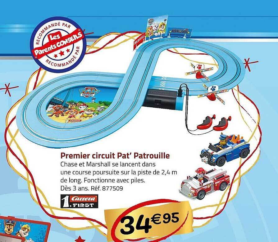 circuit voiture pat patrouille