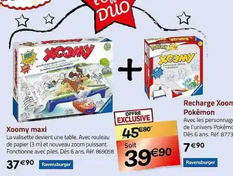 Casino Supermarchés Xoomy maxi ravensburger, recharge xoomy pokémon ravensburger offre