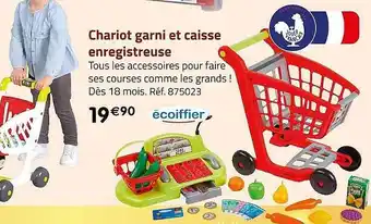 Chariot garni et caisse enregistreuse écoiffier