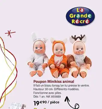 Casino Supermarchés Poupon minikiss animal offre
