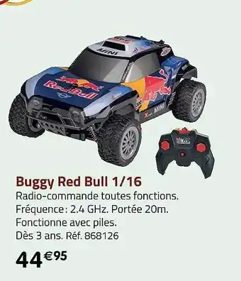 Casino Supermarchés Buggy red bull 1-16 offre