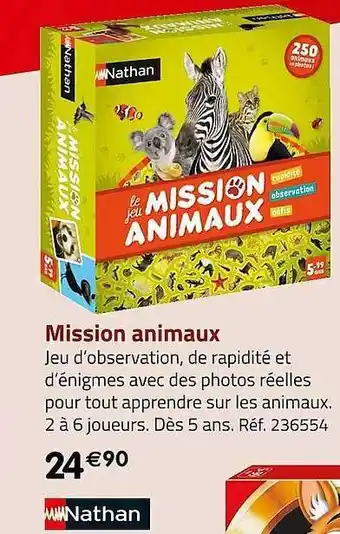 Mission animaux nathan