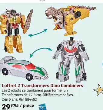 Casino Supermarchés Coffret 2 transformers dino combiners hasbro offre
