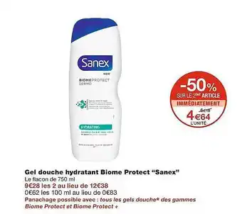 Monoprix Gel douche hydratant biome protect offre