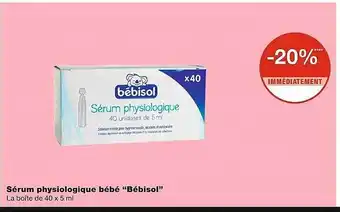 Monoprix Sérum physiologique bébé offre