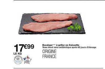 Monoprix Escalope***à griller en caissette offre