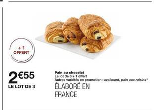 Monoprix Pain au chocolat offre