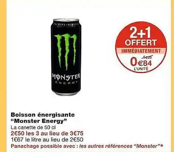 Monoprix Boisson énergisante offre