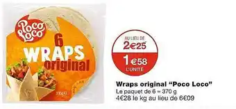 Monoprix Wraps original offre