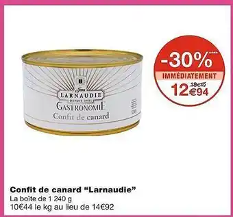 Monoprix Confit de canard offre