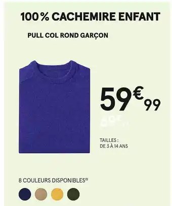 Monoprix Pull col rond garçon offre