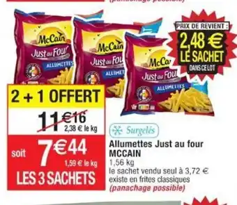 Cora x Carrefour Allumettes Just Au Four Mccain offre
