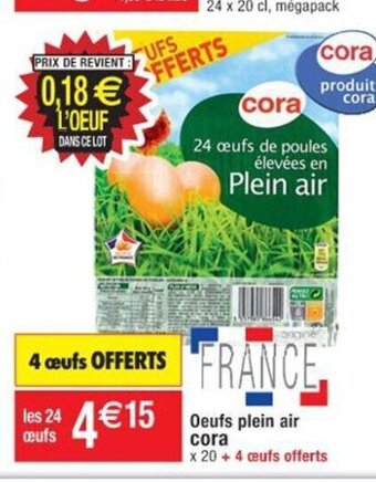 Cora x Carrefour Oeufs Plein Air COra offre