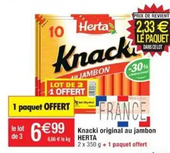 Cora x Carrefour Knacki Original Au Jambon Herta offre